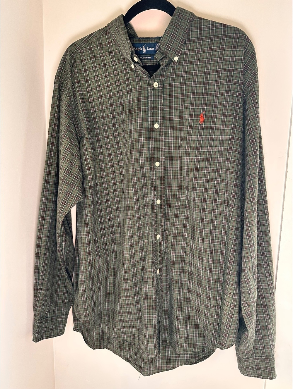 Polo Ralph Lauren Classic Fit Plaid Button-Down Shirt – Men’s Size XL